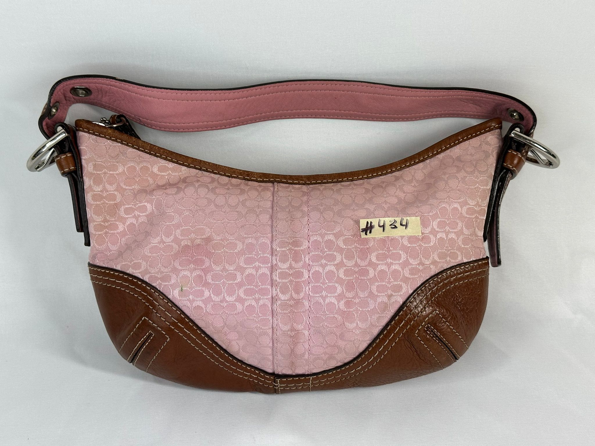 434 Genuine Vintage Coach Purse/ Bag PINK w/ Brown Leather №K0618 F02154  for Sale in Littleton, CO - OfferUp
