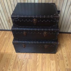  VINTAGE 3 Trunk ACCENT TABLE 