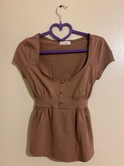 Frankee & Skylarr Brown Babydoll Top