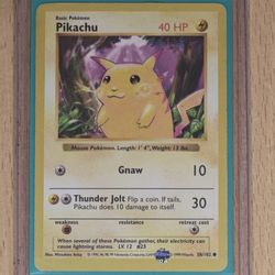 BEAUTIFULLY SHOCKING: Pikachu SHADOWLESS MP Pokemon Card