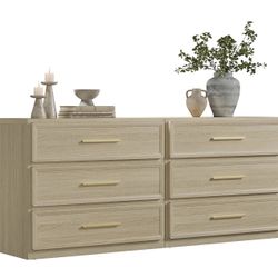 Set 2 Oversized Extra Large Nightstands Set of 2 Tall Bedside Side Table with 3 Drawers Storage Modern End Tables Wide Night Stands for Bedroom Sofa C