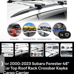 For 2000-2023 Subaru Forester 48" Car Top Roof Rack Crossbar Kayka Cargo Carrier