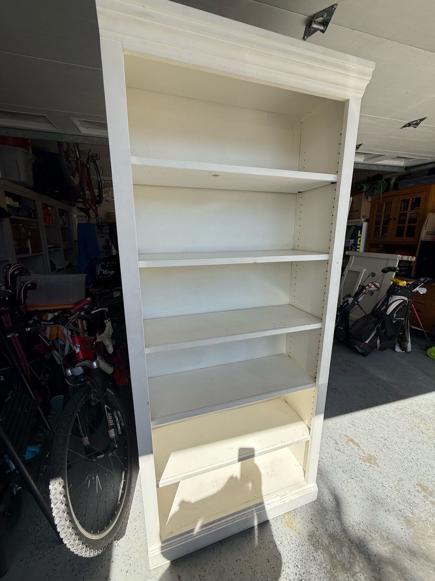 White 6ft bookcase