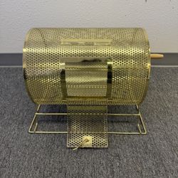 Brass raffle Drum. Spinning Cage Holds 2000 Tickets Or Bingo Balls