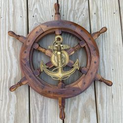 Vintage Ships Wheel Helm 