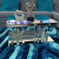 New In Box Mirrored Coffee Table 