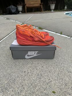 Orange Puma Basketball Shoes