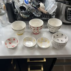 Japanese Rice And Dipping Bowls