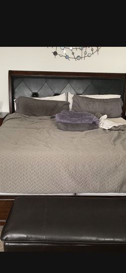 King Bed Frame Only . Free Ottoman