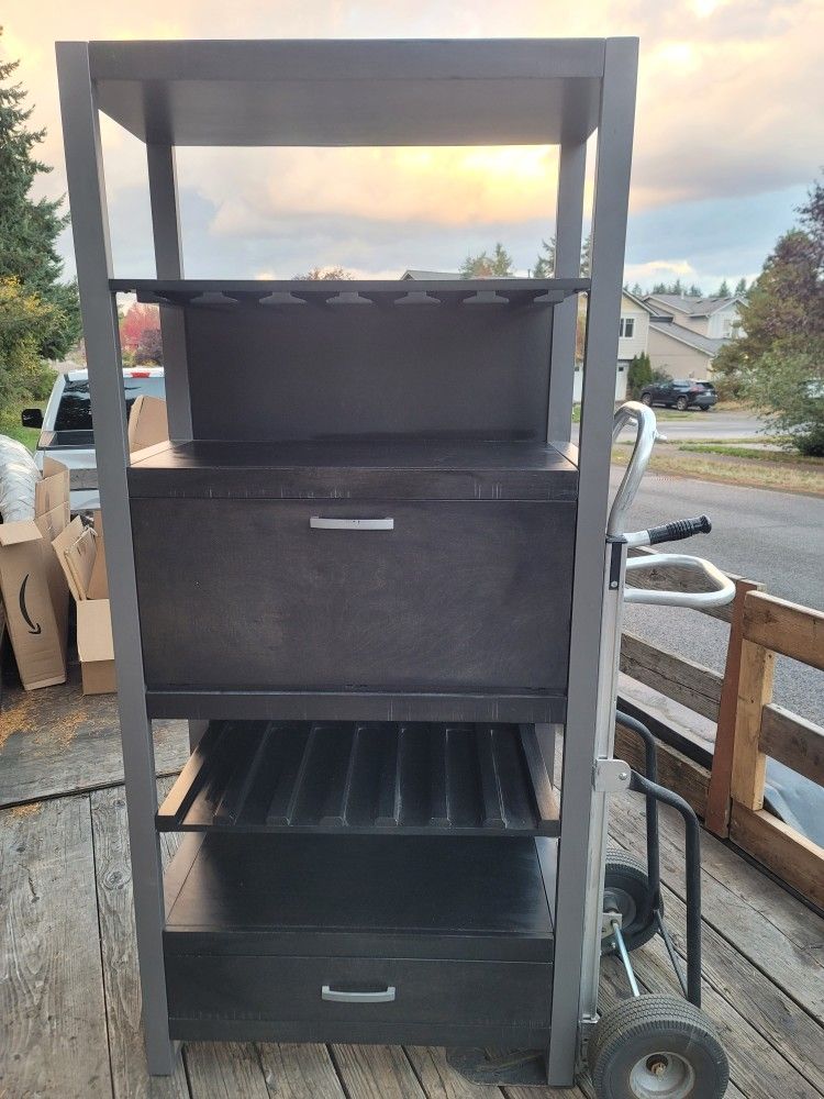 Whalen Furniture Tall Bar Cabinet