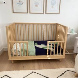 Pottery Barn Kids Nash Crib + Conversion Kit (Natural) – Excellent Condition