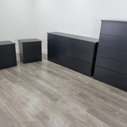 Dresser , chest and 2 nightstands  - Cómoda , Gavetero y 2 mesitas de noche