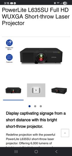 New factory-sealed Epson EB-L635SU 6,000-lumen laser projector.