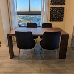 Dining Table (CB2) and Chairs 