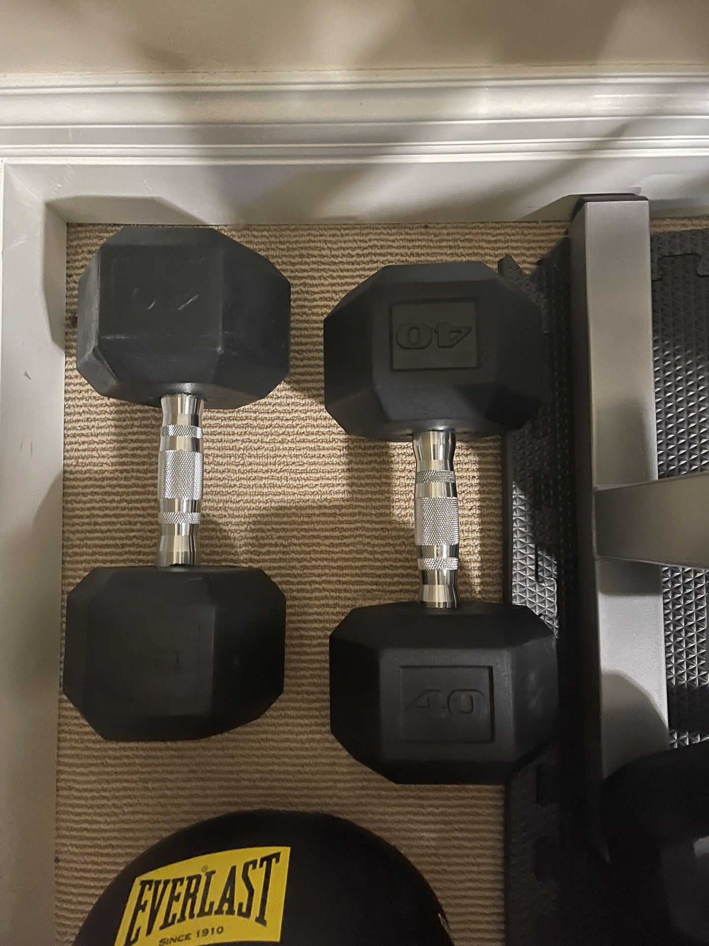 A Pair of 40lb Dumbbells