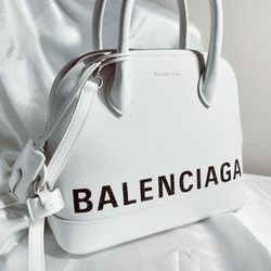 Balenciaga: Ville large white/black