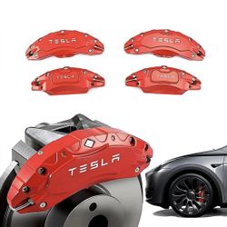 Tesla Model Y Brake Caliper Cover In Red 