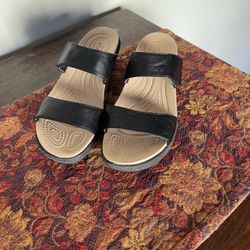 Black Leather Sandals