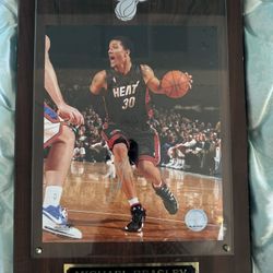 Michael Beasley Signed Miami Heat Plaque – Collector’s Item🏀