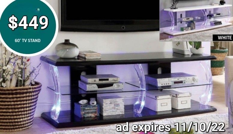 60 Inch Tv Stand L.E.D. NOW ON SALE IN STOCK