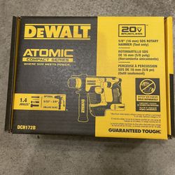New Dewalt 20V Brushless Atomic Series 5/8” SDS ROTARY HAMMER DRILL FOR SALE 