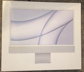 2021 Apple iMac 24-inch M1 Silver 8GB 256GB SSD + Magic Trackpad + Box - Excellent Condition