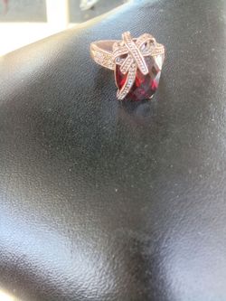 Rose gold ruby ring