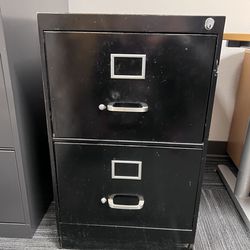 File Cabinet - Black 2 Drawer