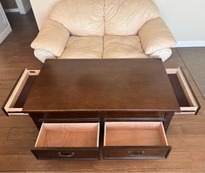 Lift-Top Storage Coffee Table with 6 Drawers