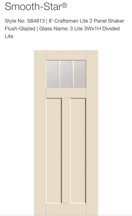 New Therma-Tru Craftsman Exterior Door w/Frame 