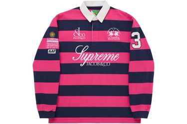 Supreme La Martina Jacob & Co Rugby SIZE Large Stripe Pink Blue