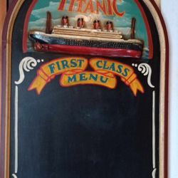 Vintage Chalkboard Titanic menu