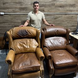 Leather and vinyl restoration — furniture and auto.