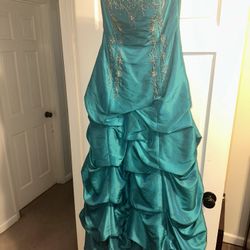 Teal Formal Dress Size 4 Like New