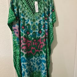 New Colorful/Leopard Print Caftan.