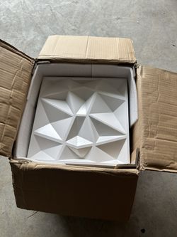 25Pcs 11.8 * 11.8IN 3D Wall Panels Wall Decor Tiles Diamond Textured Design PVC Waterproof