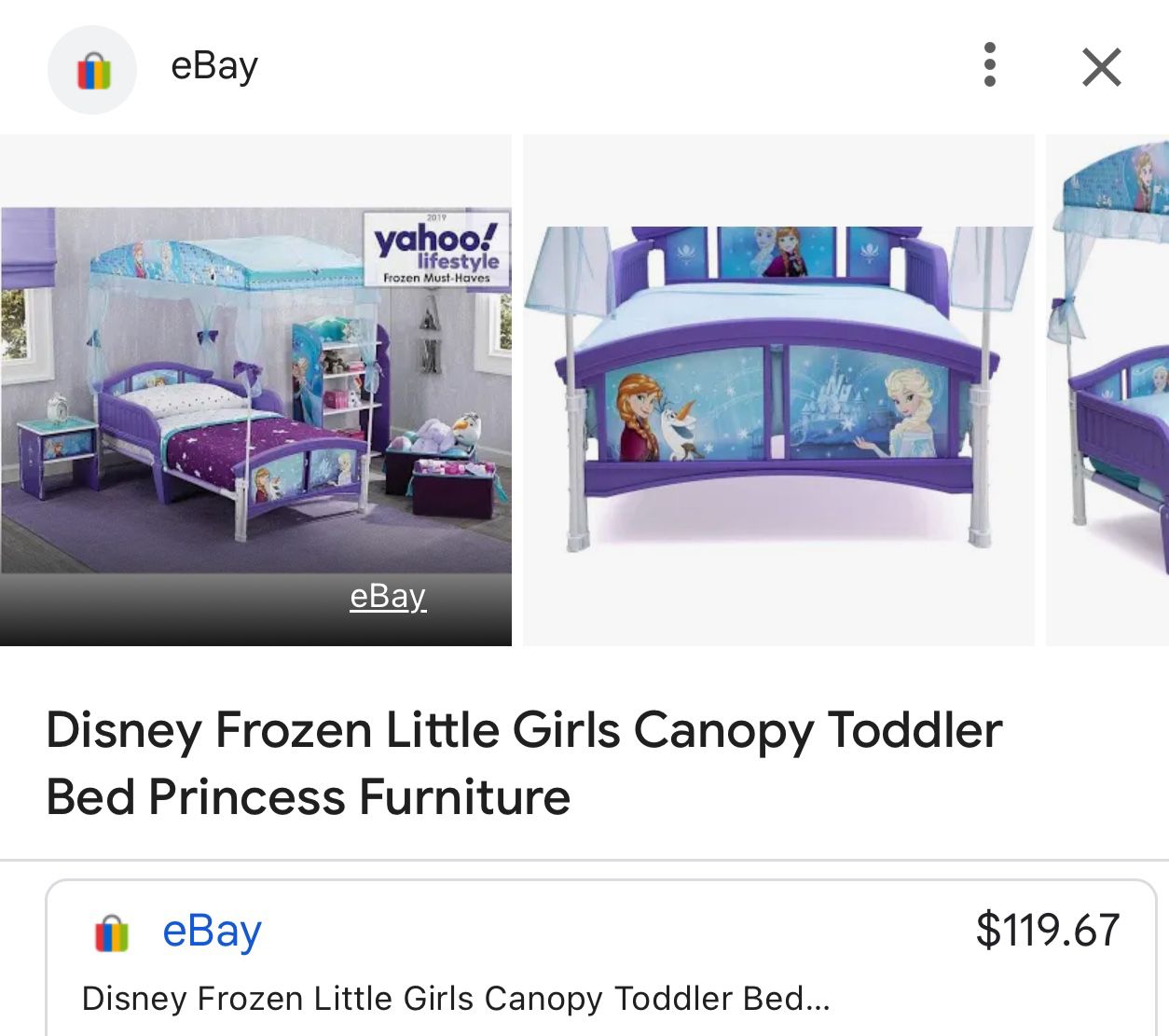 Frozen Canopy N Toddler Bed /With Frozen Blanket