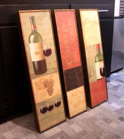 Sonoma Cabernet Fabrice de Villeneuve 3-piece Modern Wall Art