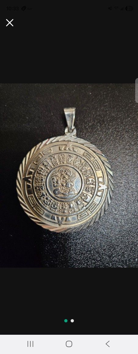 Mayan Pendant Silver