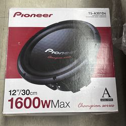 Pioneer Subwoofer 12 Inch 1600 Watts Max 800 RMS W POWER