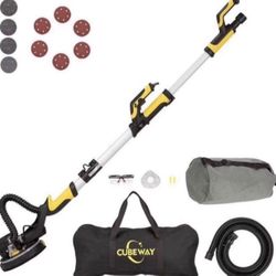 CUBEWAY Drywall Sander with Vacuum Attachment, Innovative Fixture for Ceiling Sander, Electric Drywa