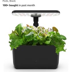 AeroGarden Harvest Lite, Indoor Garden Hydroponic System with LED Grow Light, Holds up to 6 AeroGarden Pods, Black