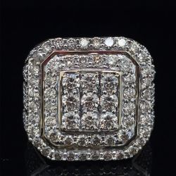 10KT Yellow Gold XL Diamond Cluster Ring 15.00g Size 10 176836