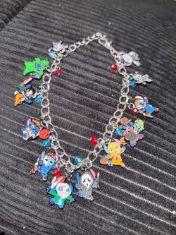 Horror stitch charm bracelet