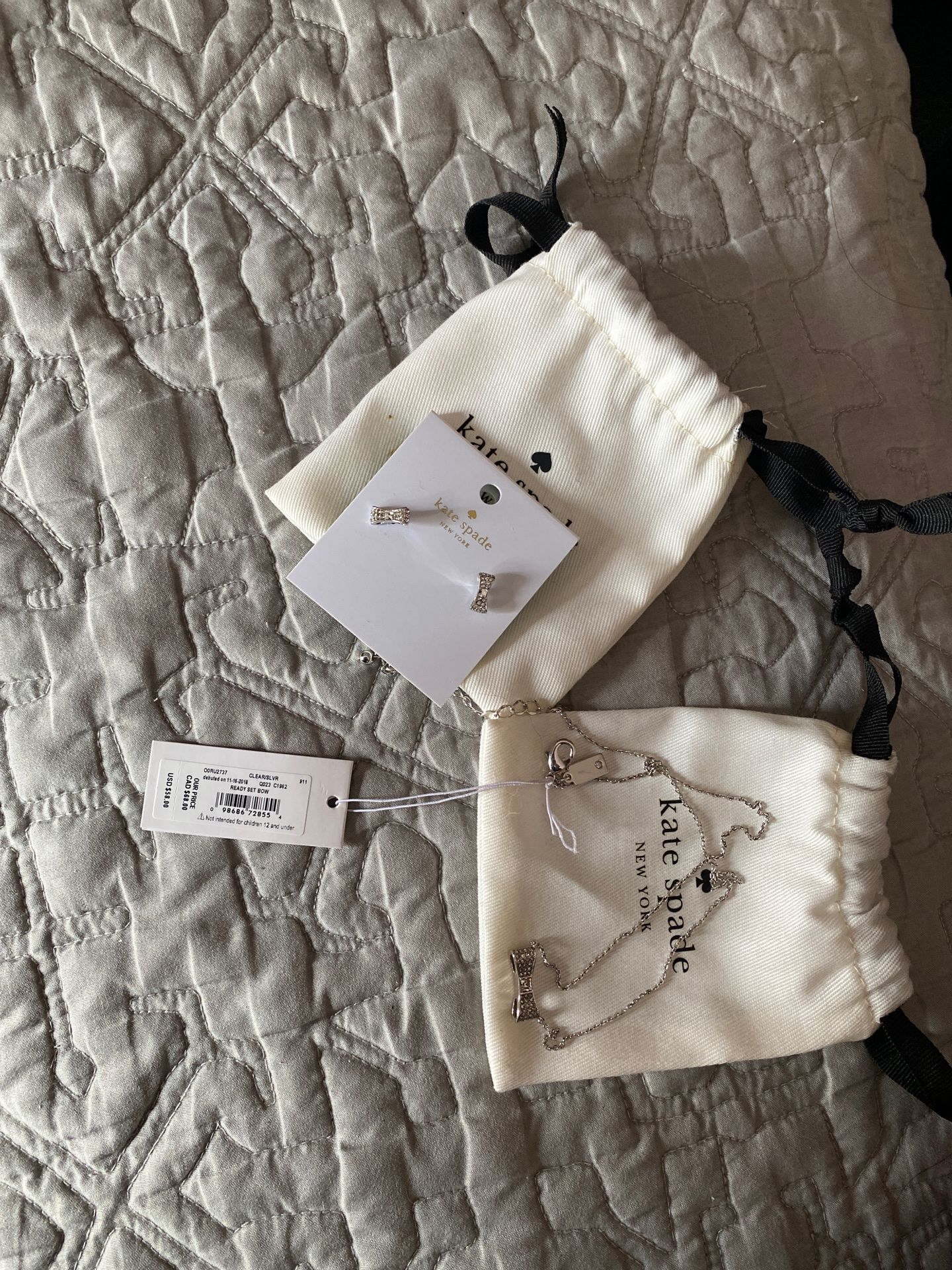 Kate spade earrings and necklace
