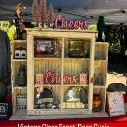 Vintage Glass Front-Door Curio