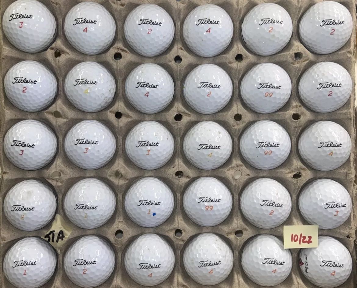 30 Titleist White Golf Balls 4/3a Lot A51