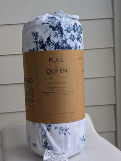 💙 Blue Floral Comforter Set – Full/Queen – 3-Piece – Brand New