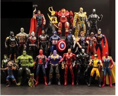 Marvel Dc Lot Action Figures 24 Pieces with Laser Light