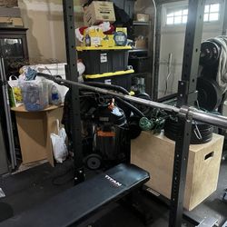 Squat Rack , Bench And Olympic Barbell 